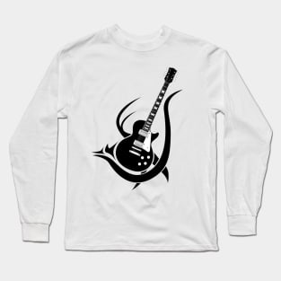 Tribal Guitar Long Sleeve T-Shirt